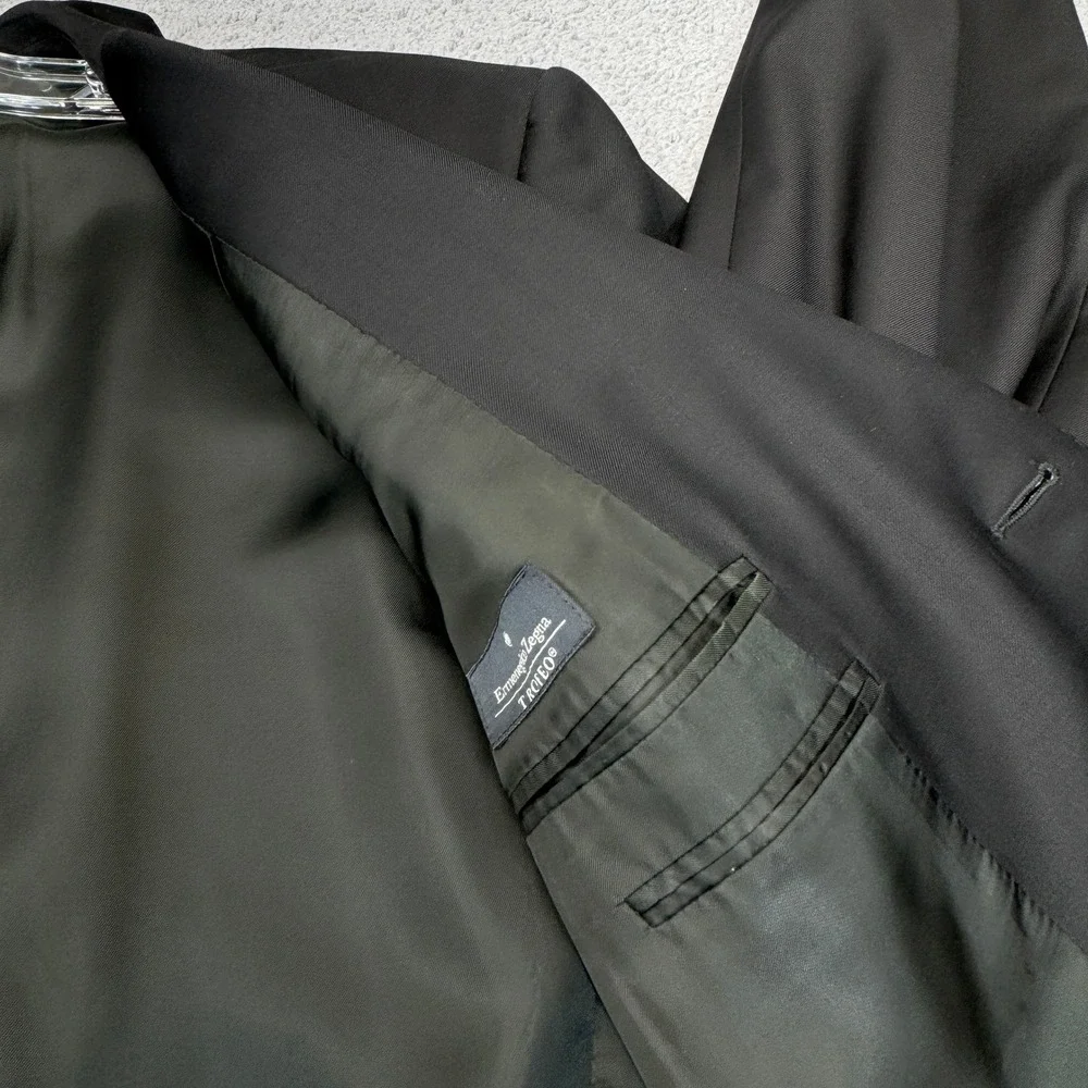 Ermenegildo Zegna‎ Blazer Mens 44L Gray Italian Trofeo Wool 2 Button Sport Coat